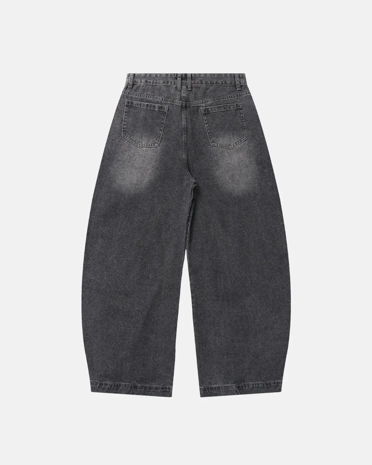 Script Graphic Washed Barrel Jeans | Inflation Streetwear - Image 4