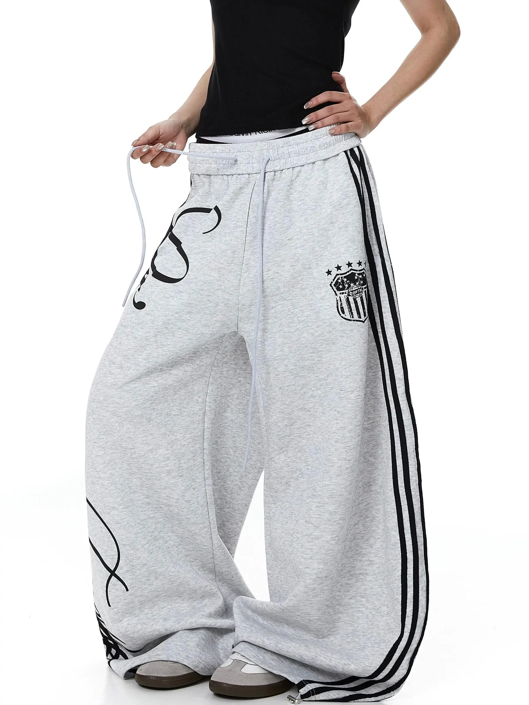 Script Stripe Baggy Sweatpants| Inflation Streetwear - Image 6
