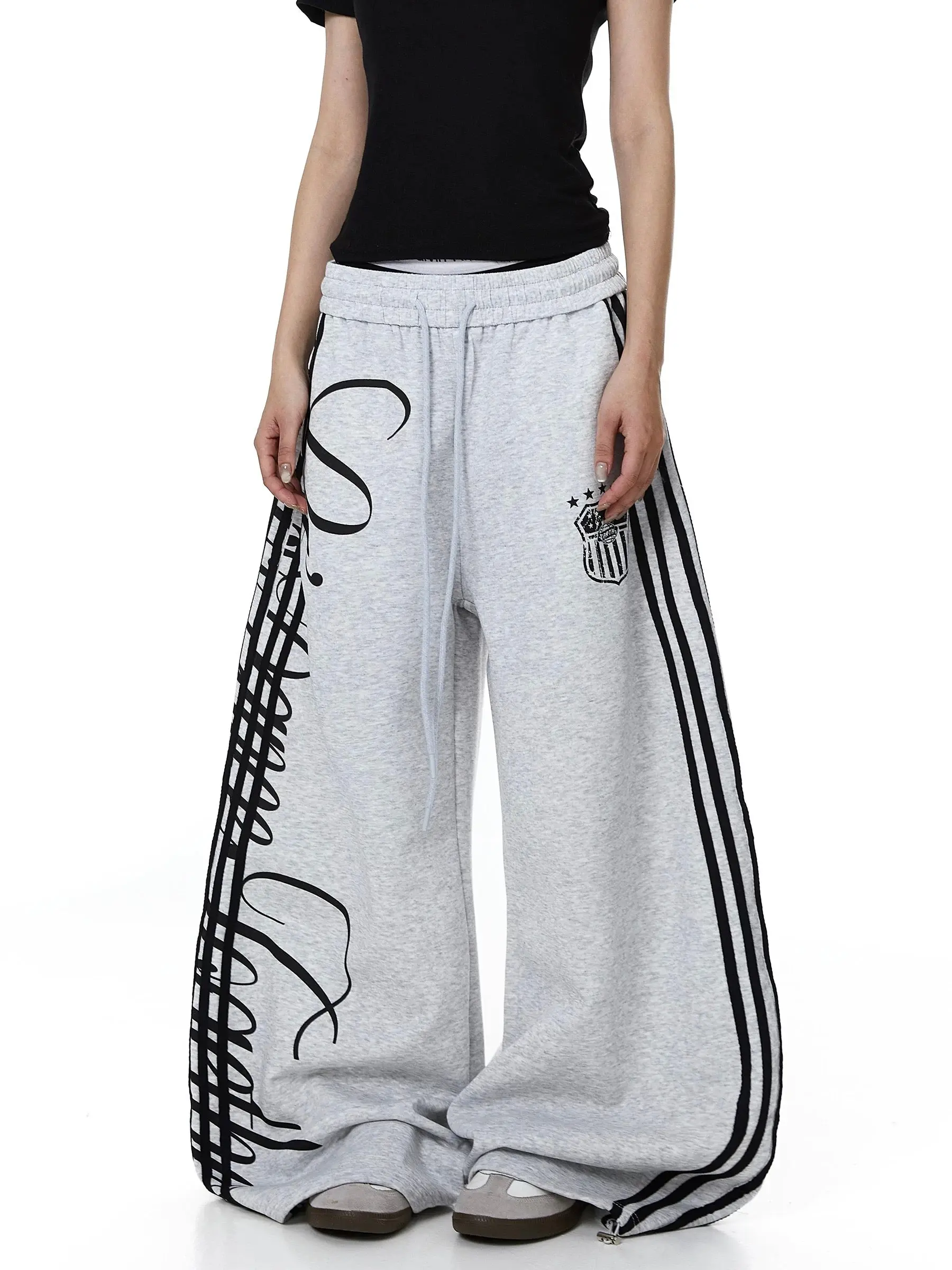 Script Stripe Baggy Sweatpants| Inflation Streetwear - Image 7