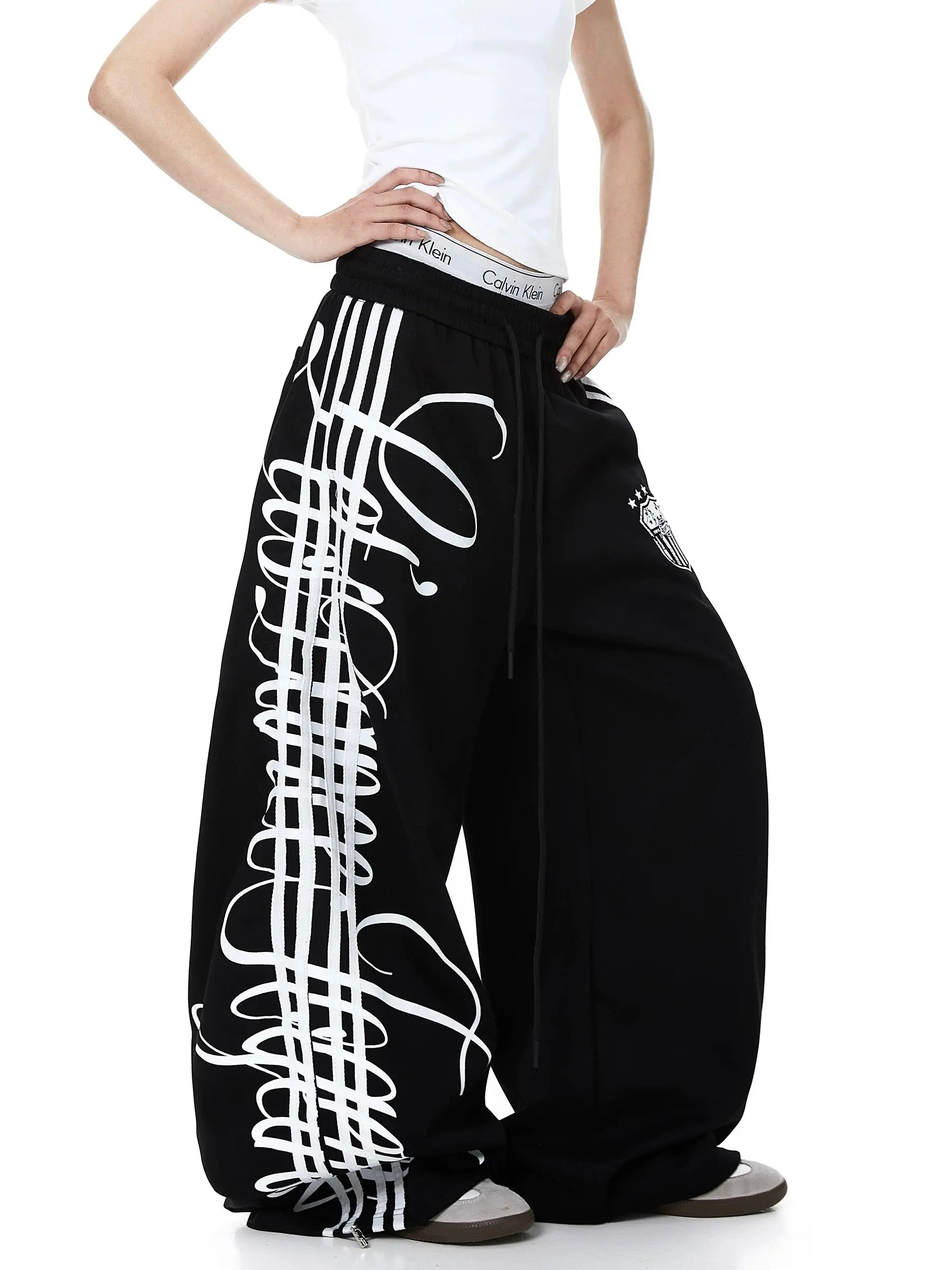 Script Stripe Baggy Sweatpants| Inflation Streetwear - Image 8