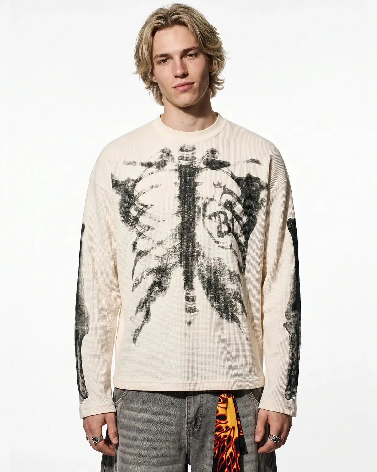 Skeleton Graphic Washed Long Sleeve | Inflation Streetwear - Image 2