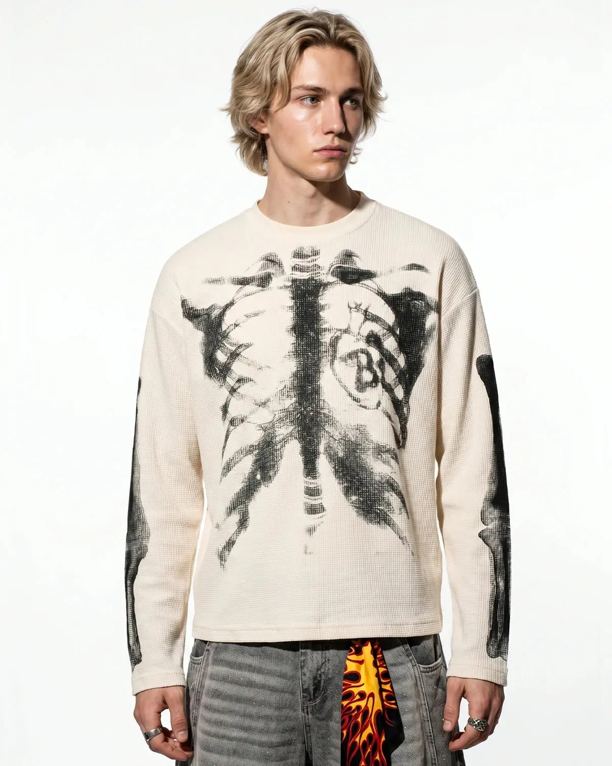 Skeleton Graphic Washed Long Sleeve | Inflation Streetwear - Image 5