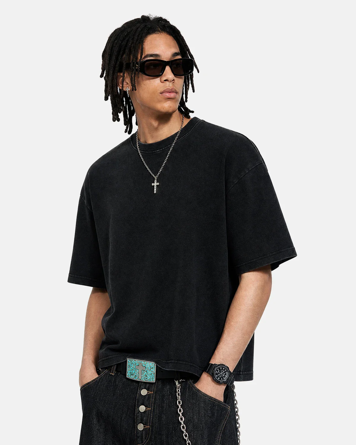 Snow Washed Heavyweight Boxy T-Shirt | Inflation Streetwear - Image 9