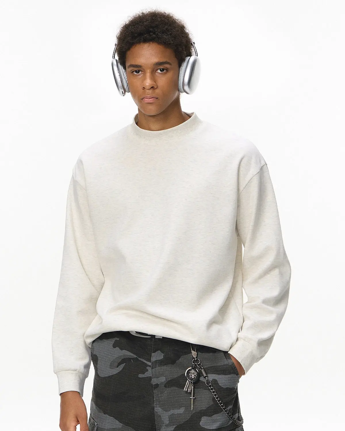 Soft Touch Mock Neck Sweatshirt | Inflation Streetwear - Image 5