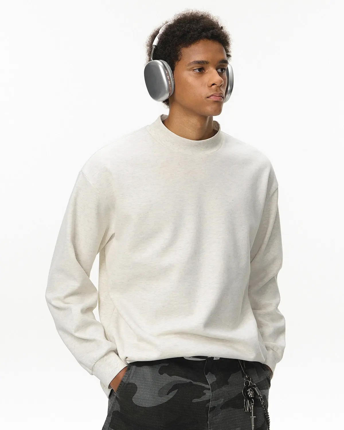 Soft Touch Mock Neck Sweatshirt | Inflation Streetwear - Image 6
