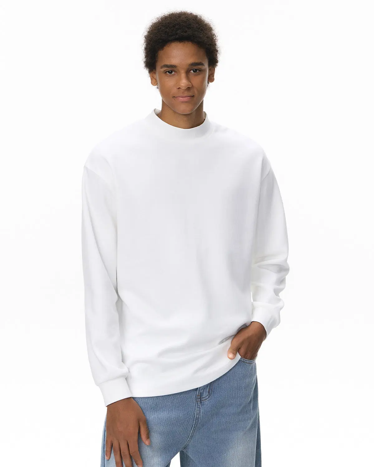 Soft Touch Mock Neck Sweatshirt | Inflation Streetwear - Image 7