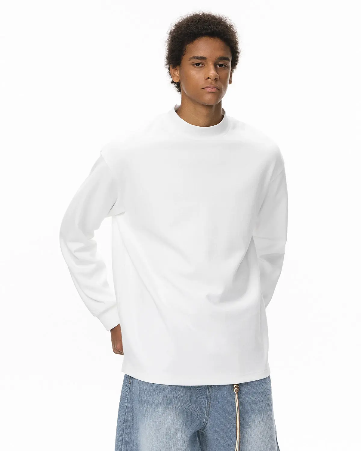 Soft Touch Mock Neck Sweatshirt | Inflation Streetwear - Image 8