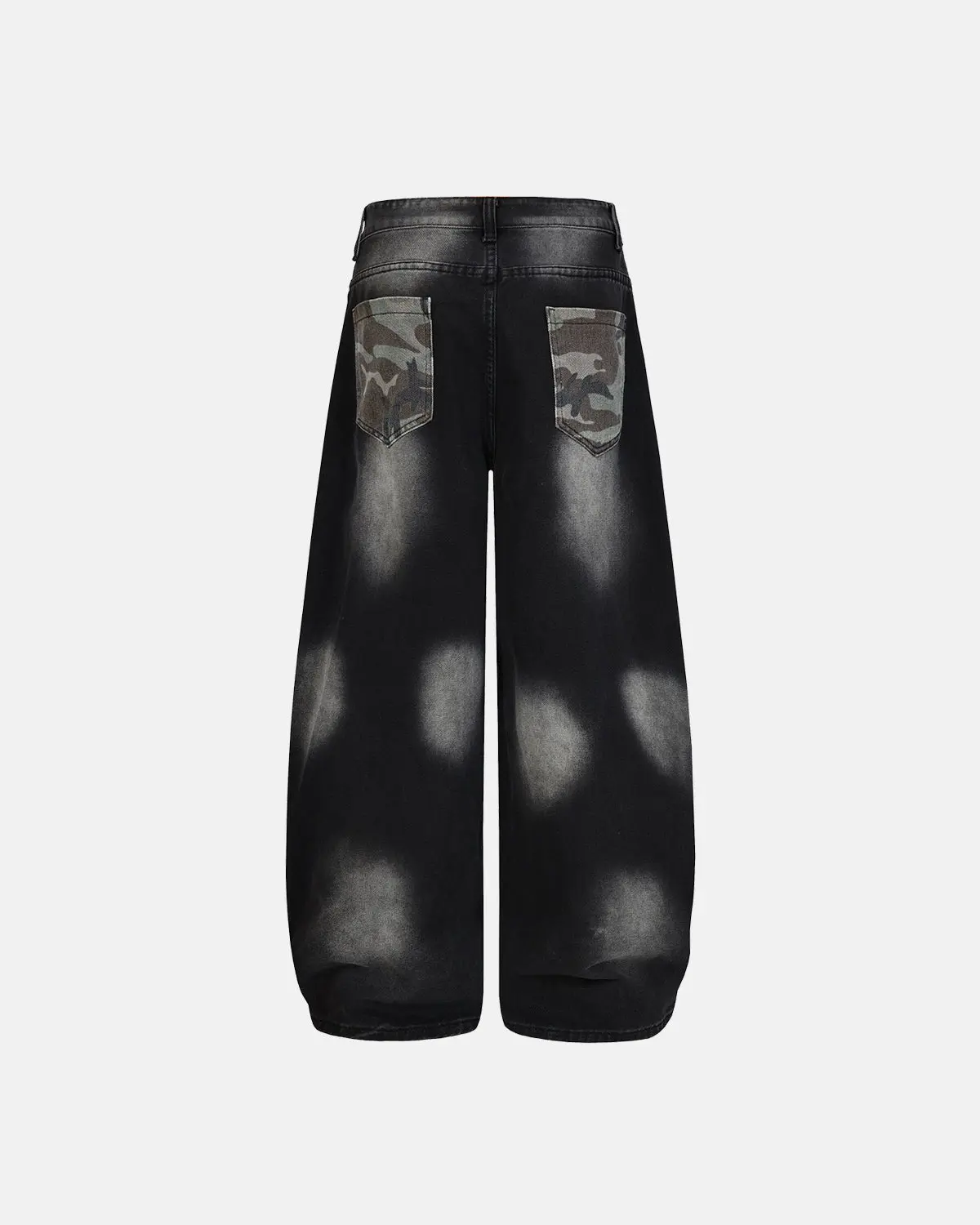 Spray Graphic Camo Barrel Jeans | Inflation Streetwear - Image 5