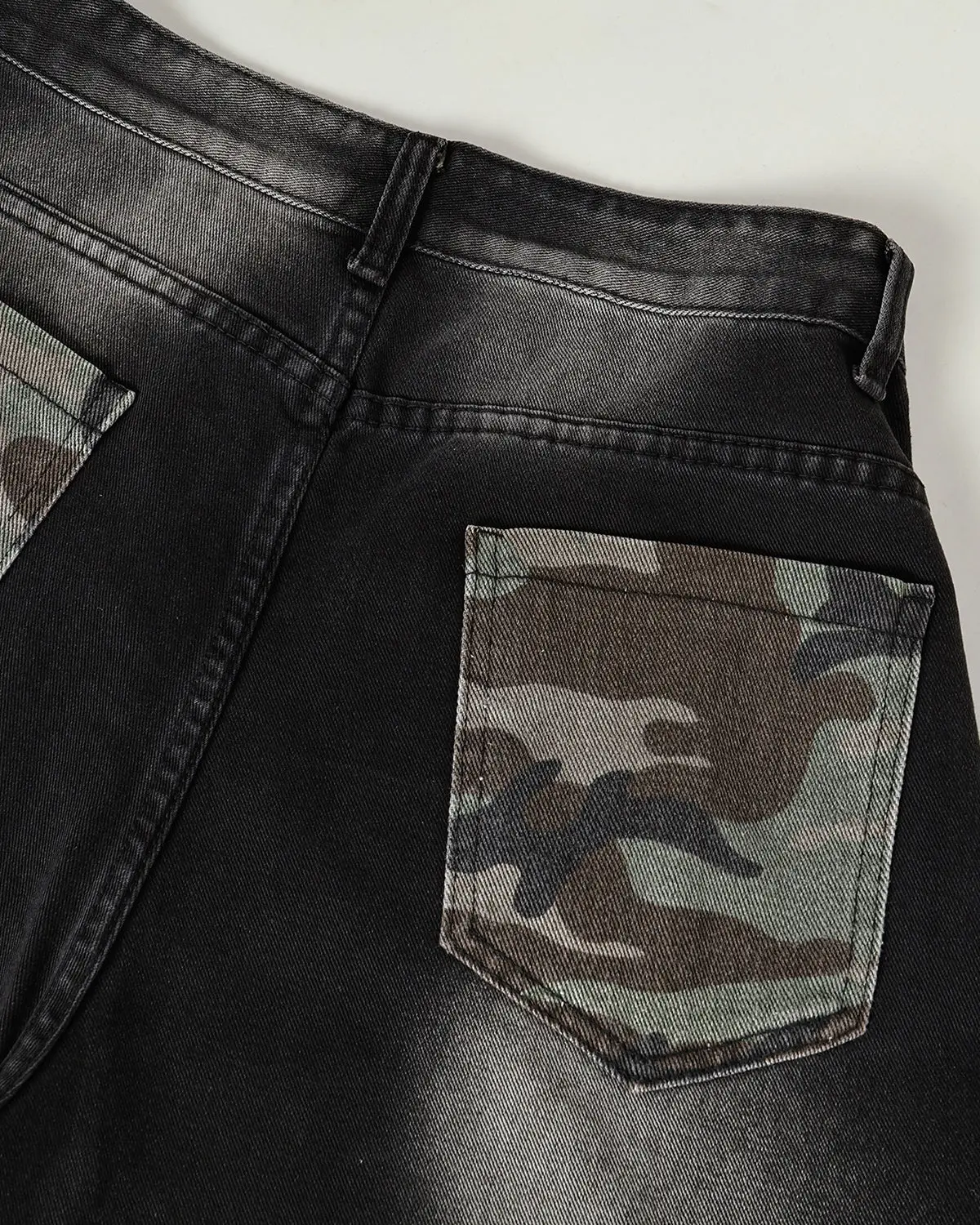 Spray Graphic Camo Barrel Jeans | Inflation Streetwear - Image 7