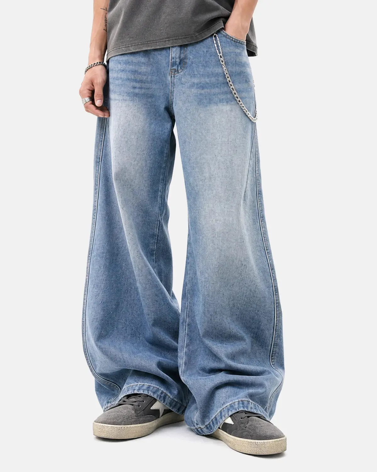 Star Pocket Bootcut Jeans | Inflation Streetwear - Image 4