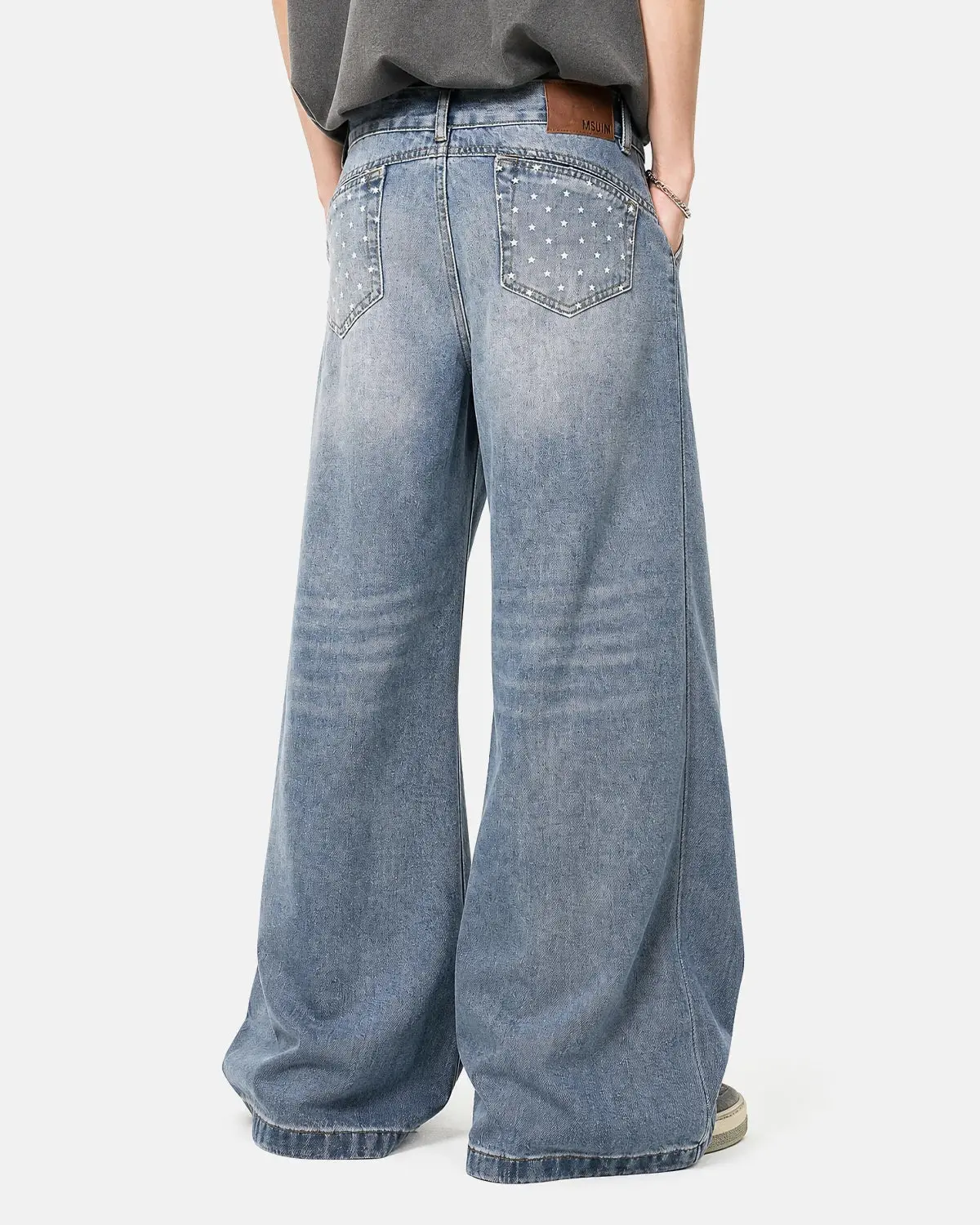 Star Pocket Bootcut Jeans | Inflation Streetwear - Image 6