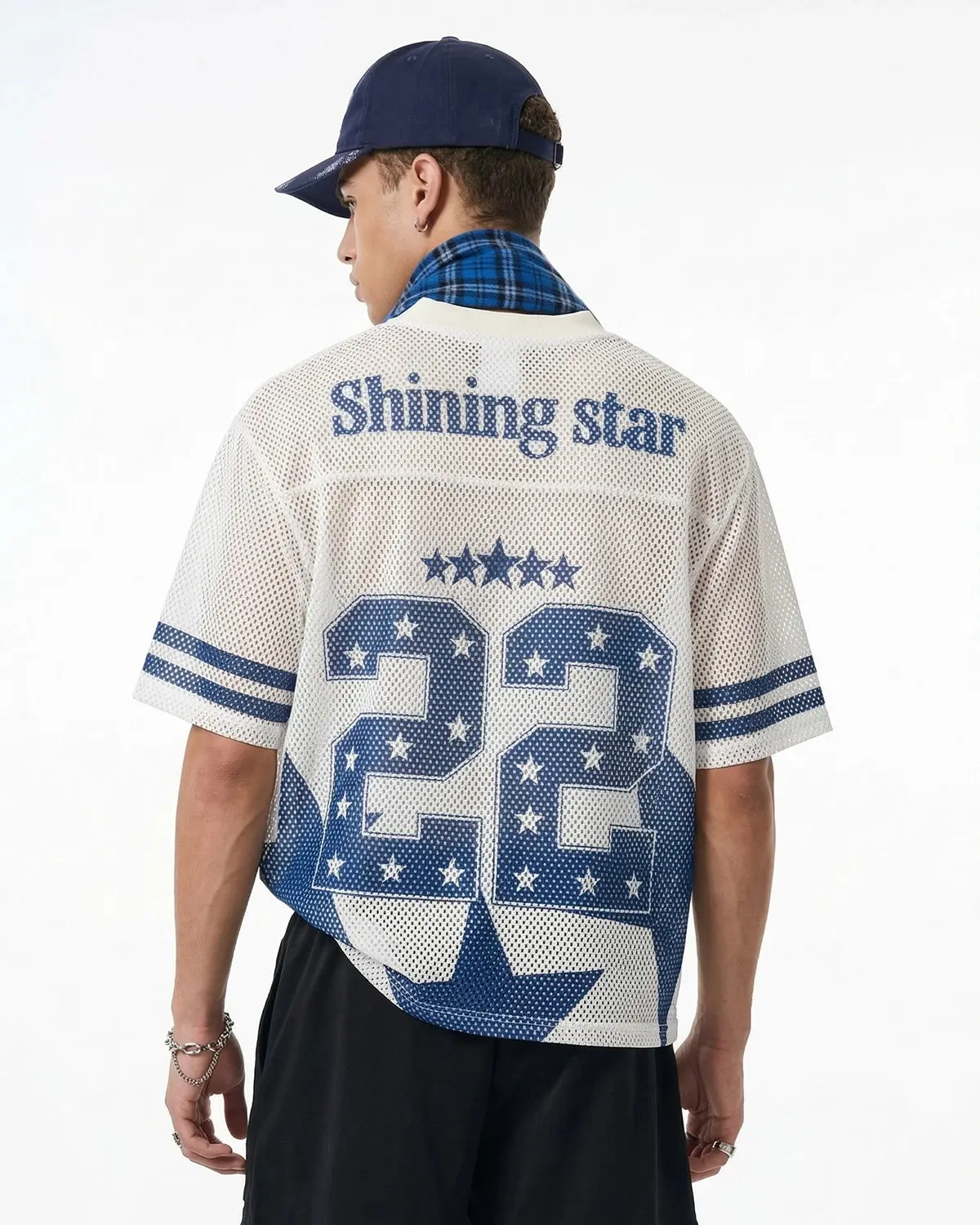 Star Graphic Oversized Mesh Jersey | Inflation Streetwear - Image 6
