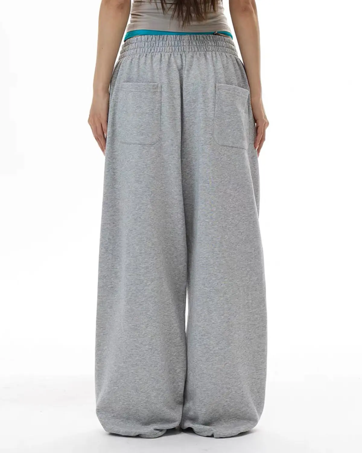 Star Patch Baggy Wide-Leg Sweatpants | Inflation Streetwear - Image 4