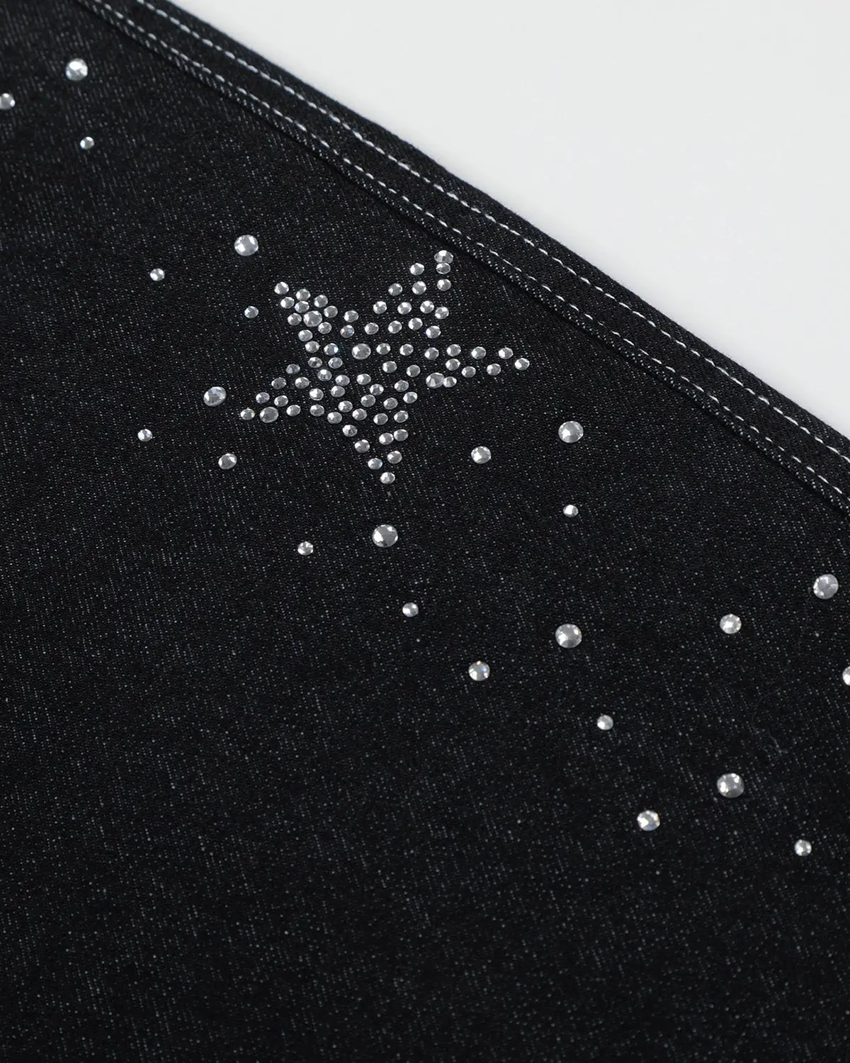 Star Rhinestone Denim Shorts | Inflation Streetwear - Image 11