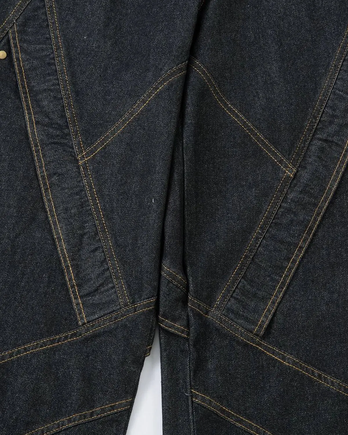 Stitching Button Up Baggy Jeans | Inflation Streetwear - Image 6