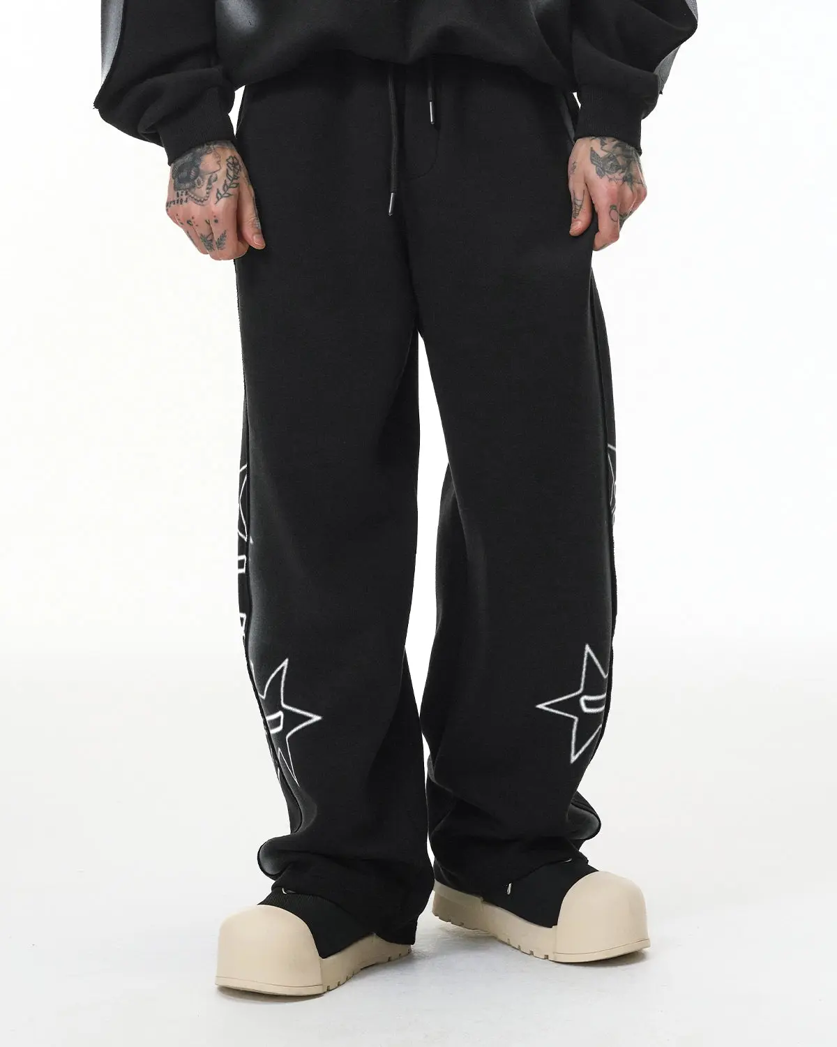 Stitching Spray-Painted Graffiti Sweatpant | Inflation Streetwear - Image 3