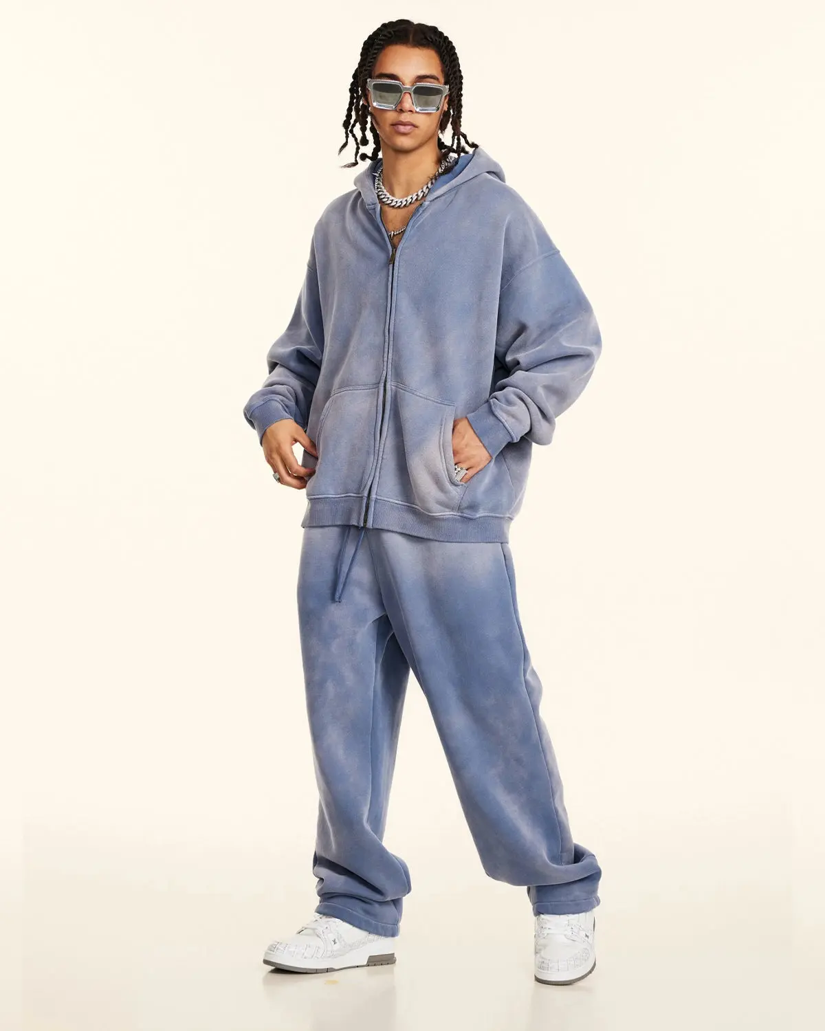 Straight-Leg Acid Wash Sweatpants | Inflation Streetwear - Image 3