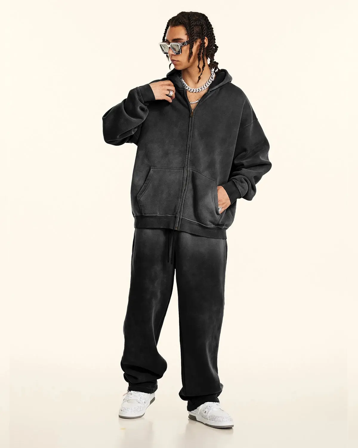 Straight-Leg Acid Wash Sweatpants | Inflation Streetwear - Image 5