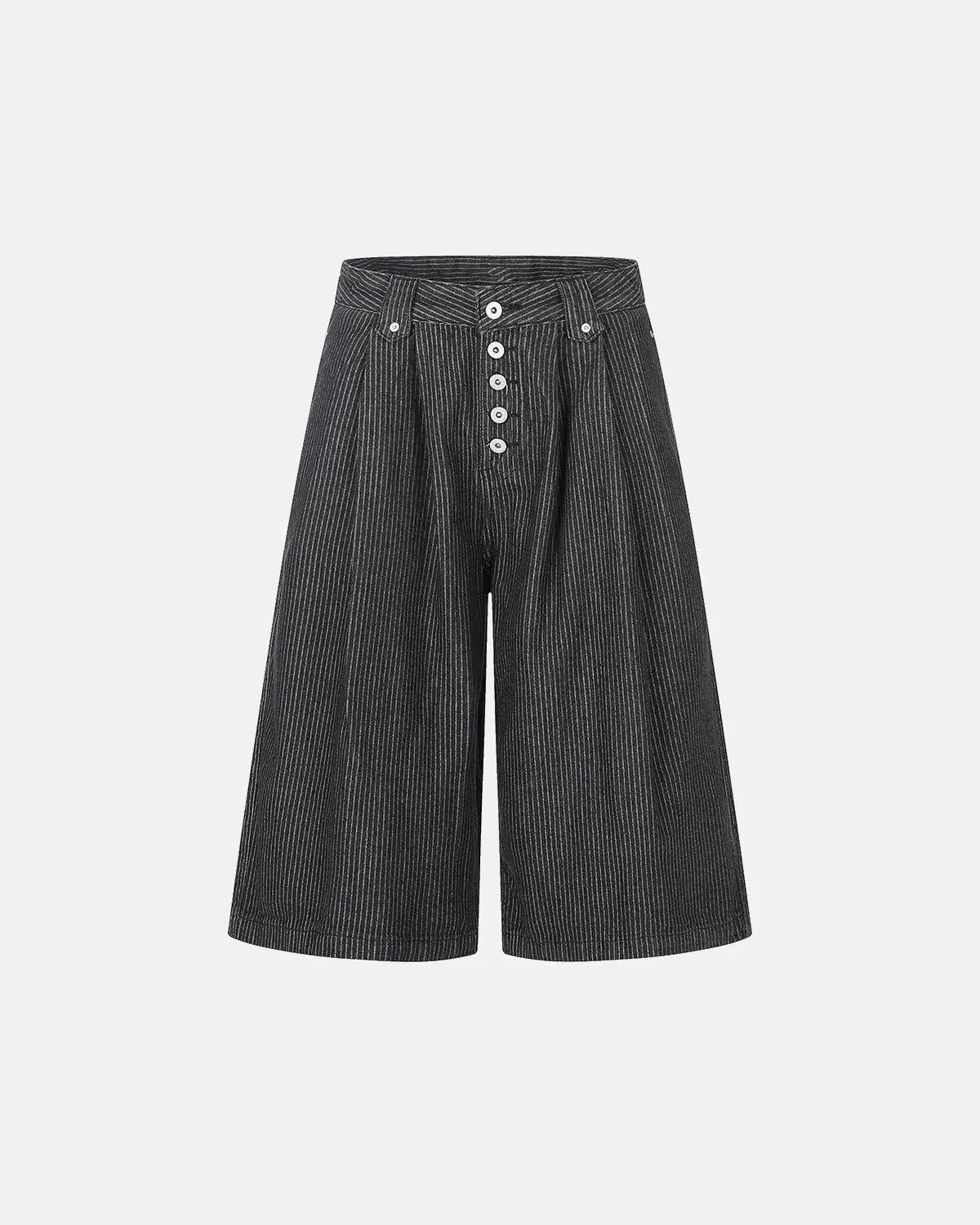 Striped Button Fly Baggy Jorts | Inflation Streetwear