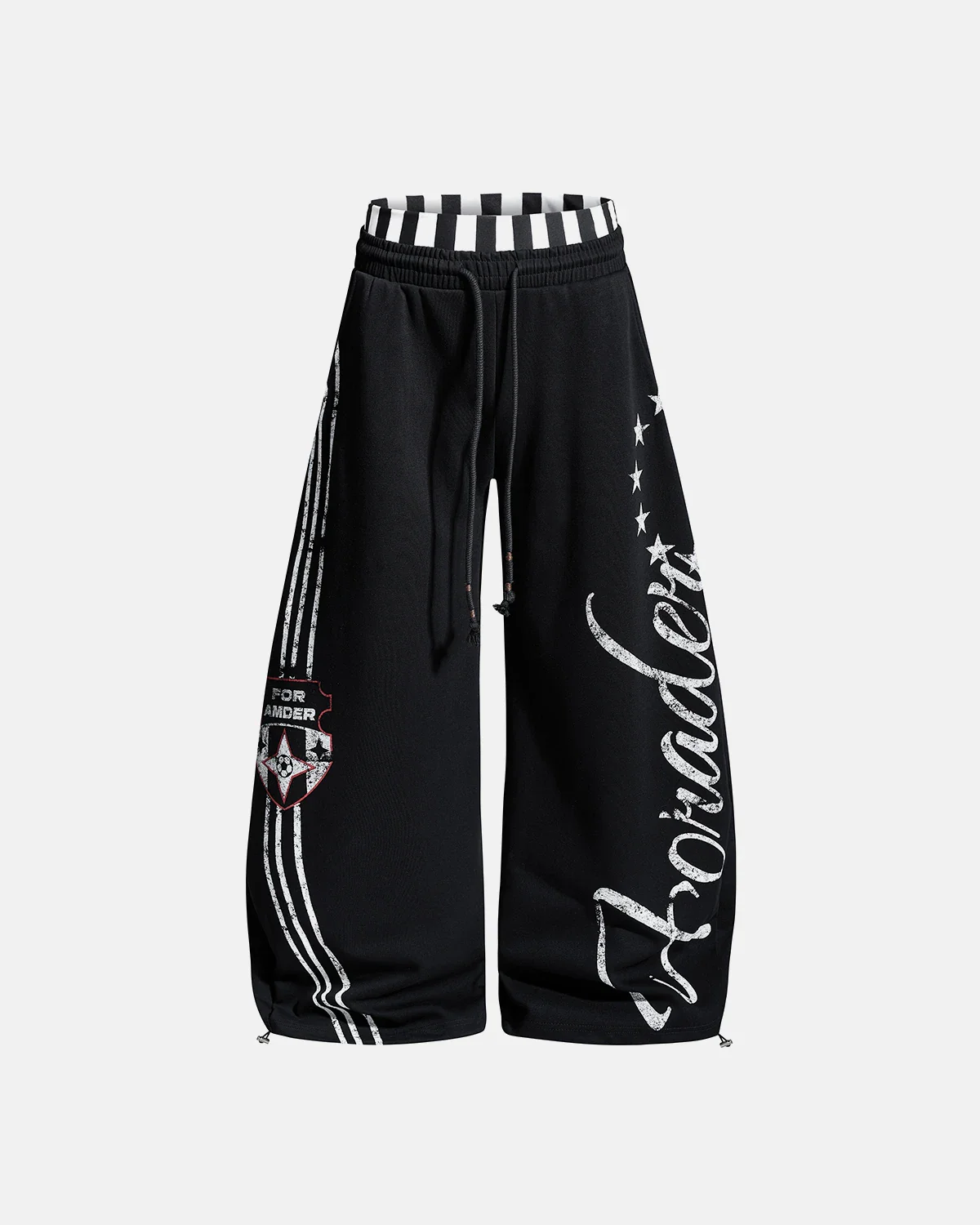 Striped Graphic Barrel Sweatpants | Inflation Streetwear