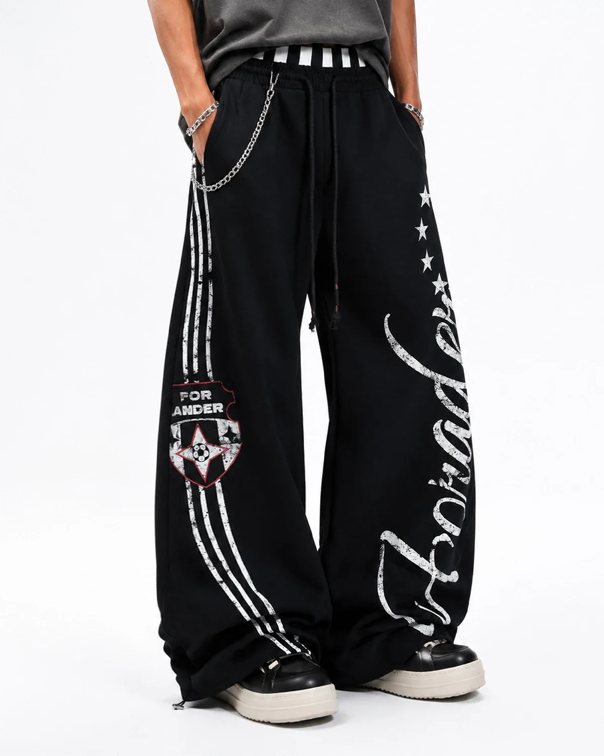 Striped Graphic Barrel Sweatpants | Inflation Streetwear - Image 2