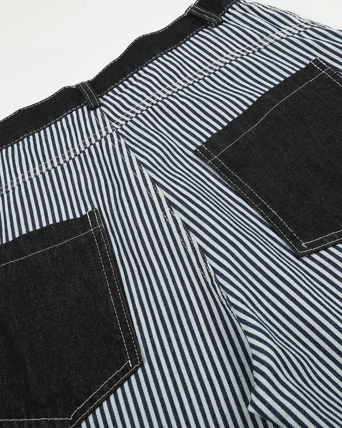 Striped Patch Pocket Baggy Jeans | Inflation Streetwear - Image 10