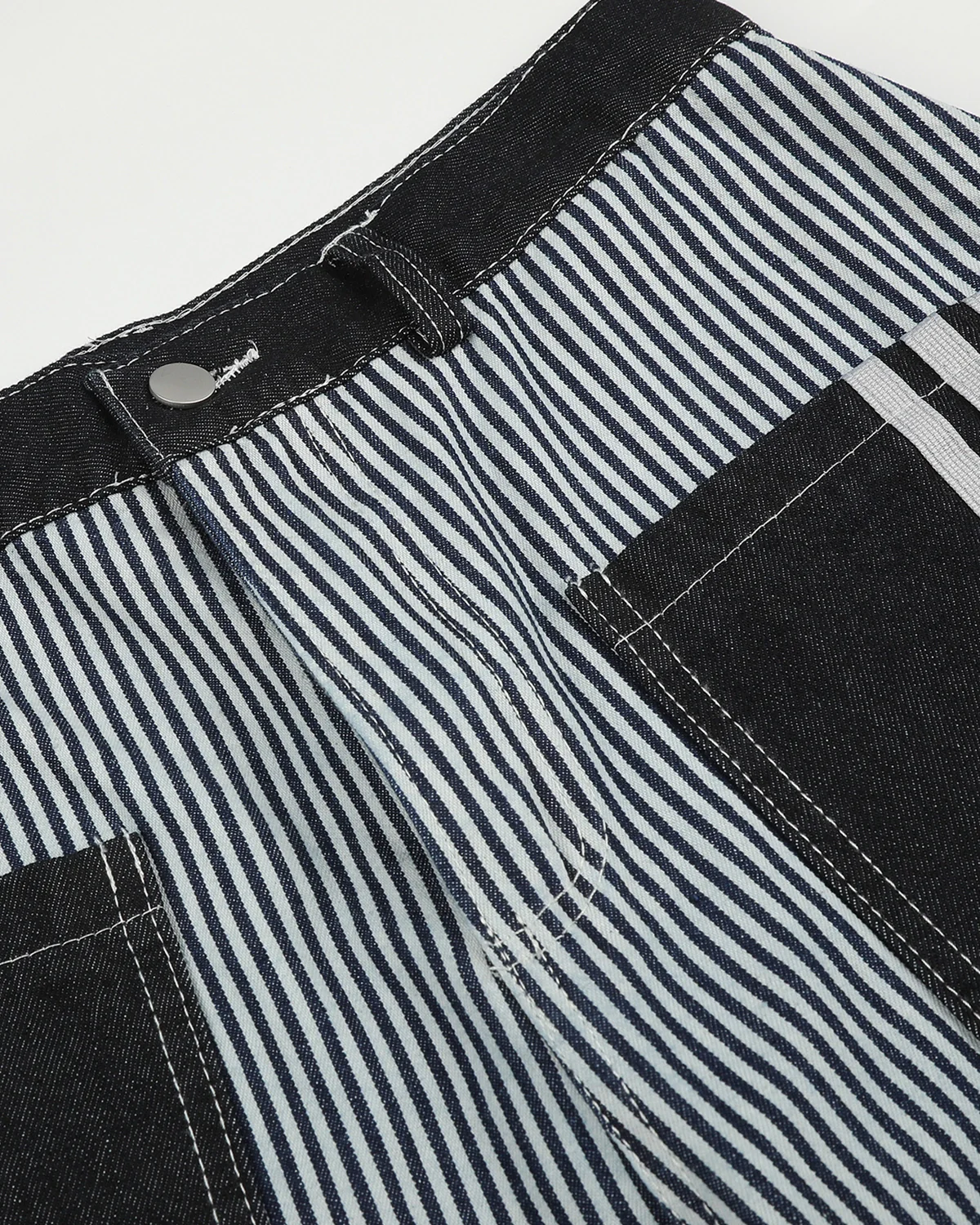 Striped Patch Pocket Baggy Jeans | Inflation Streetwear - Image 11