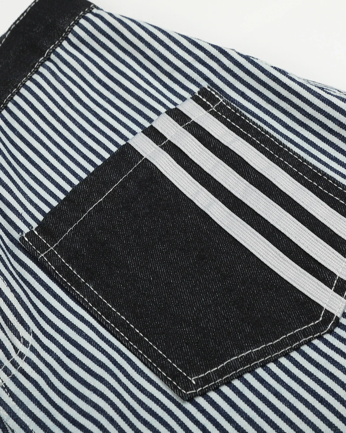 Striped Patch Pocket Baggy Jeans | Inflation Streetwear - Image 9