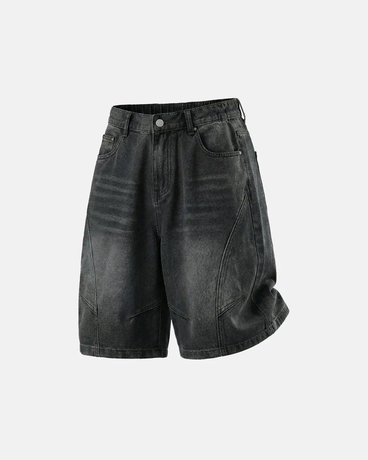 Structured Washed Denim Shorts | Inflation Streetwear - Image 2