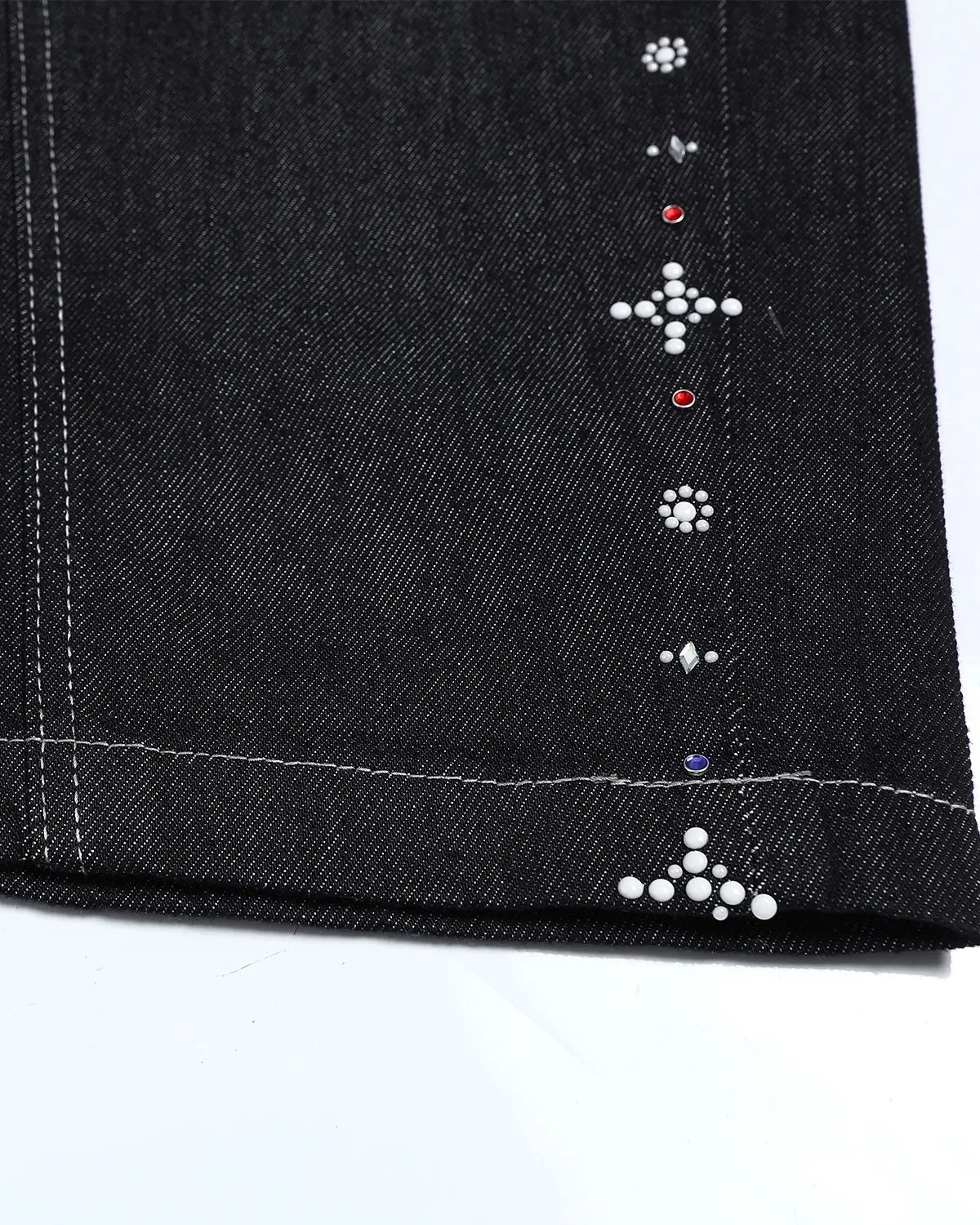 Studded Rhinestone Baggy Denim Jeans | Inflation Streetwear - Image 10