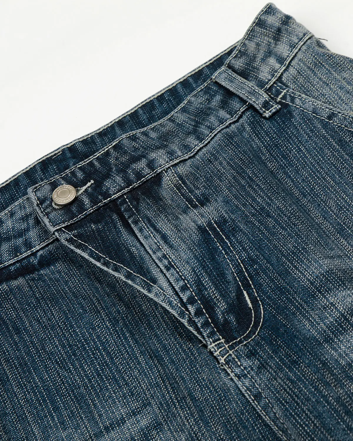 Textured Bamboo Weave Denim Jeans | Inflation Streetwear - Image 4