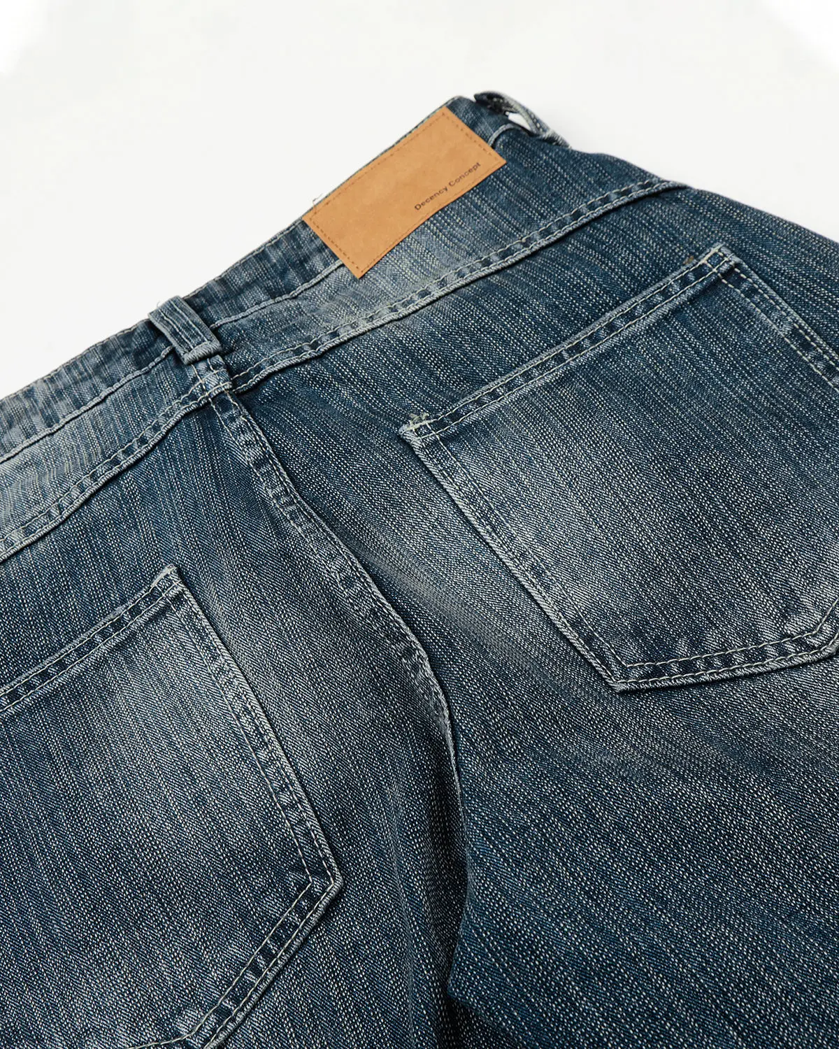 Textured Bamboo Weave Denim Jeans | Inflation Streetwear - Image 5