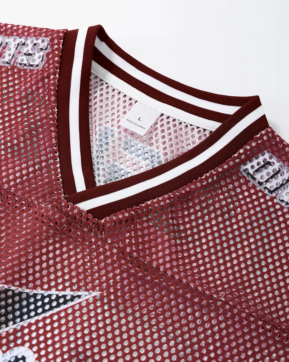 V-neck Graphic Mesh Jersey | Inflation Streetwear - Image 9