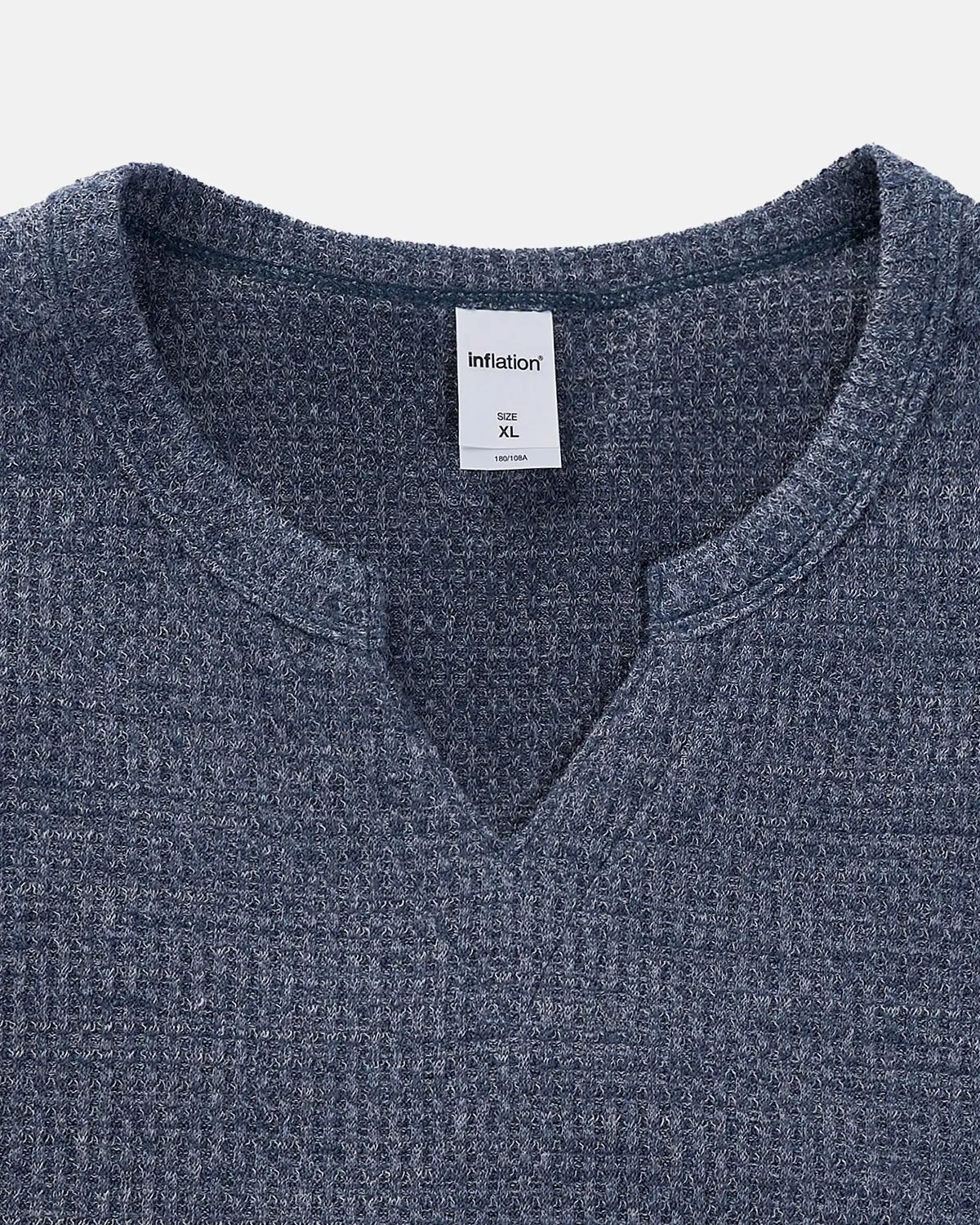 V-neck Long Sleeve Waffle Tees | Inflation Streetwear - Image 14