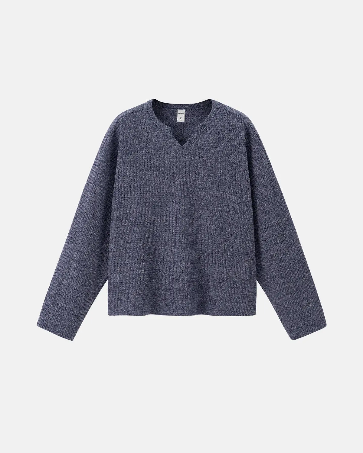 V-neck Long Sleeve Waffle Tees | Inflation Streetwear - Image 5