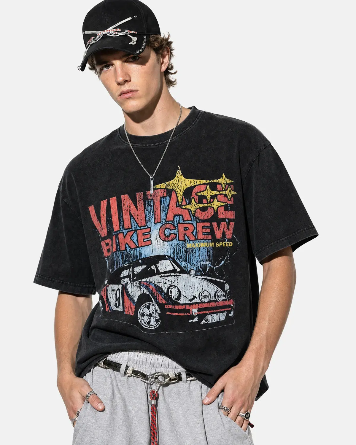 Vintage Graphic Snow Washed T-Shirt | Inflation Streetwear - Image 2