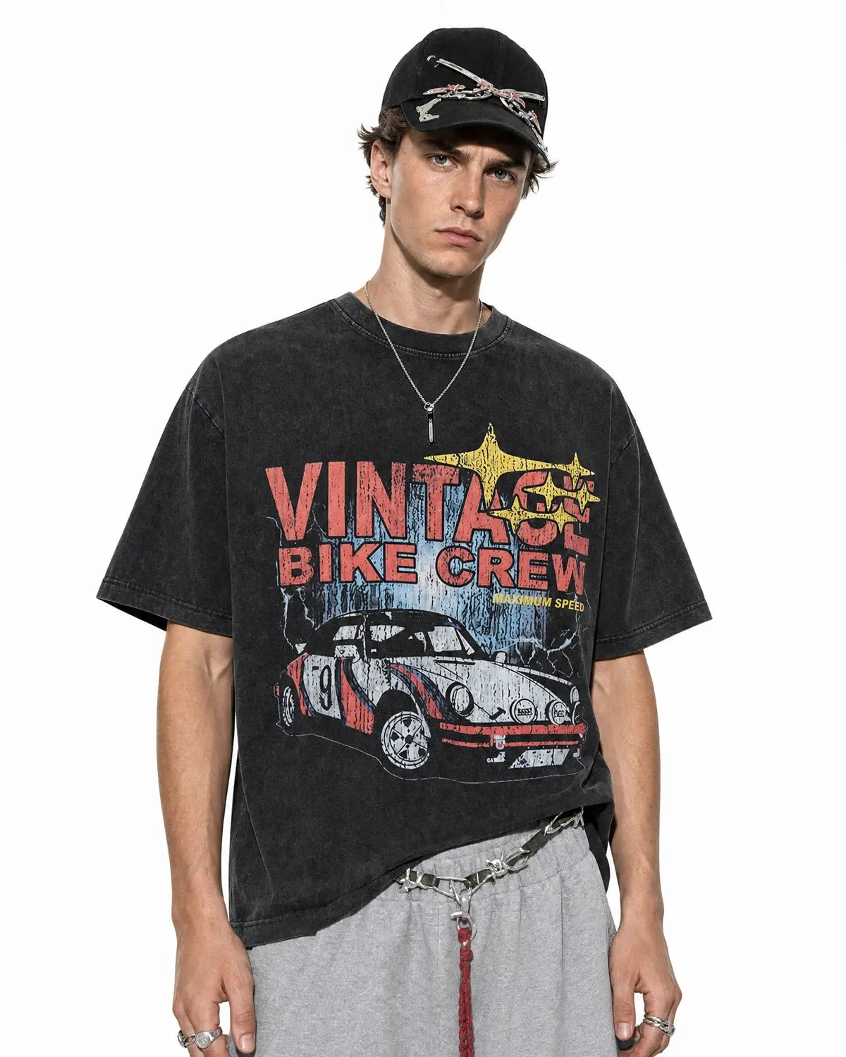 Vintage Graphic Snow Washed T-Shirt | Inflation Streetwear - Image 3