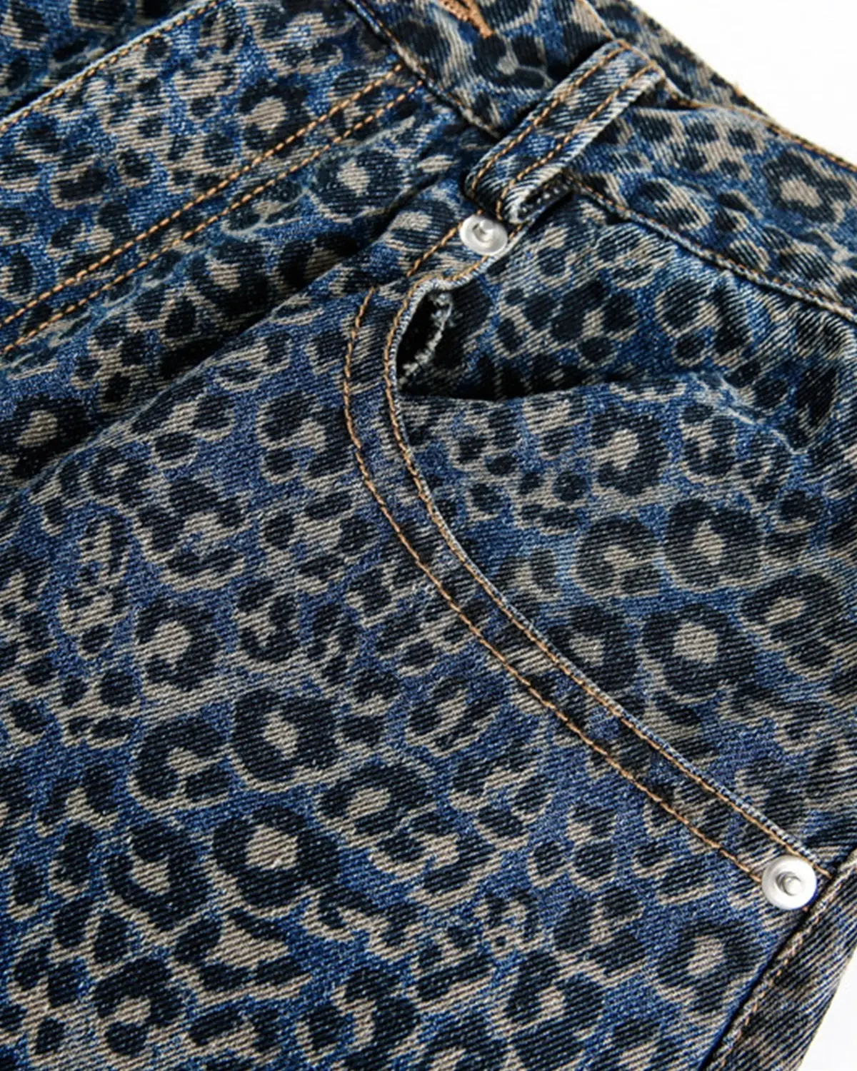 Vintage Leopard Print Barrel Jeans | Inflation Streetwear - Image 6
