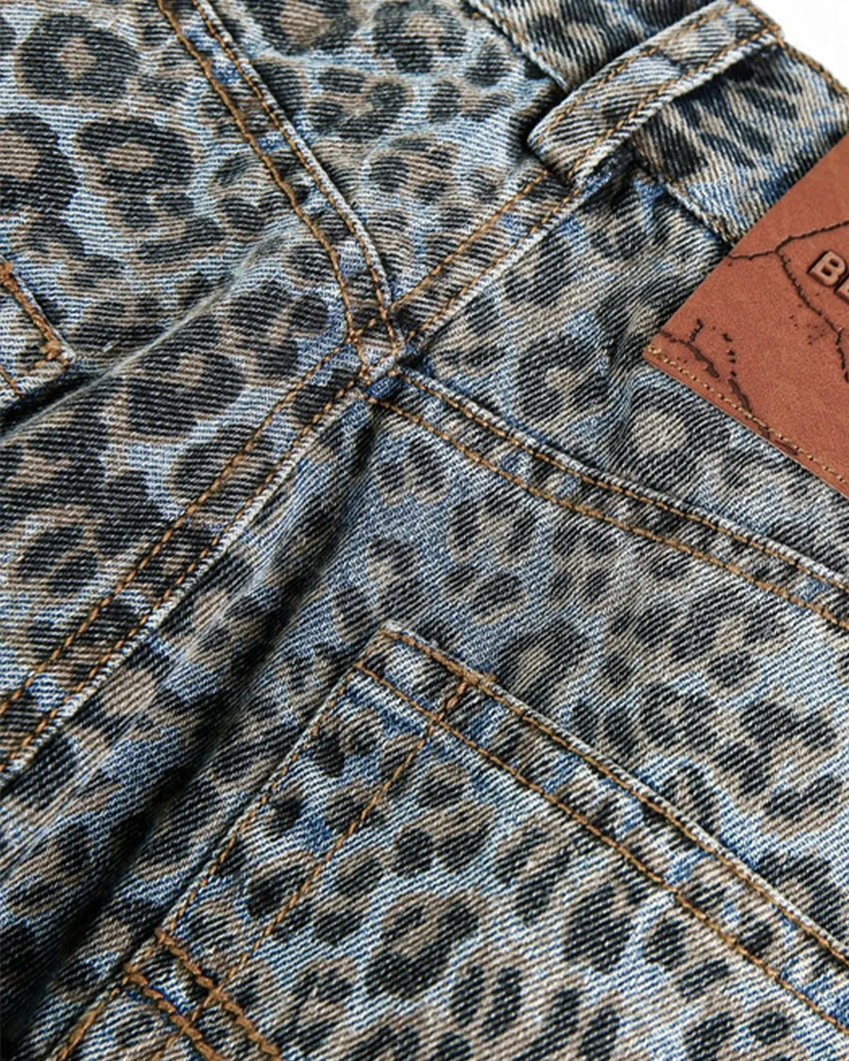 Vintage Leopard Print Barrel Jeans | Inflation Streetwear - Image 9