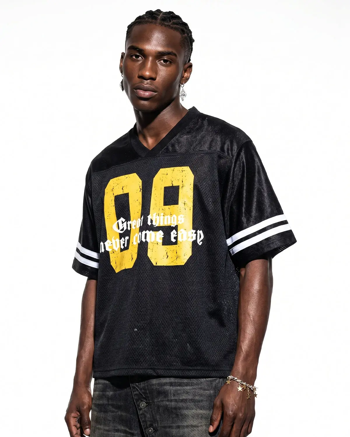 Satin Patchwork Mesh Jersey | Inflation Streetwear - Image 2
