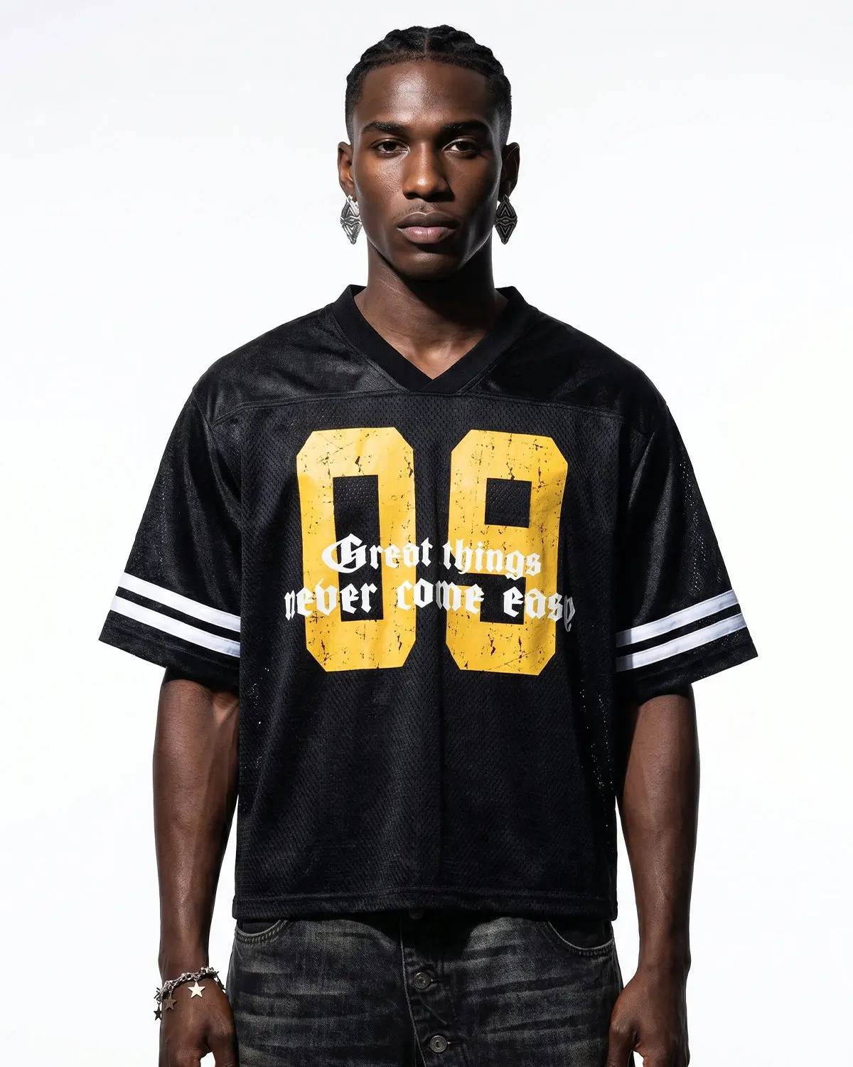 Satin Patchwork Mesh Jersey | Inflation Streetwear - Image 3