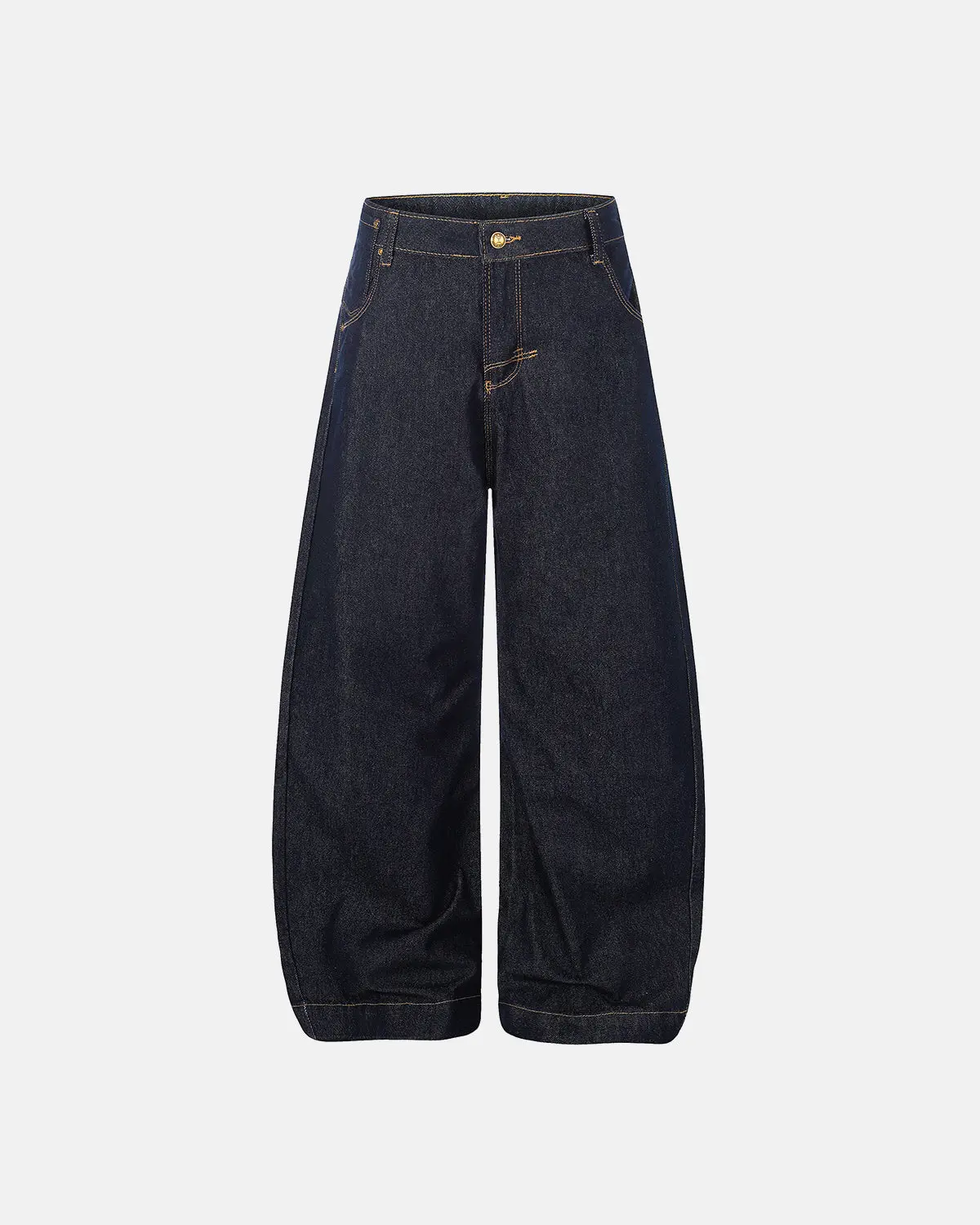 Raw Wash Barrel Jeans with Cinch Back | Inflation Streetwear - Image 3