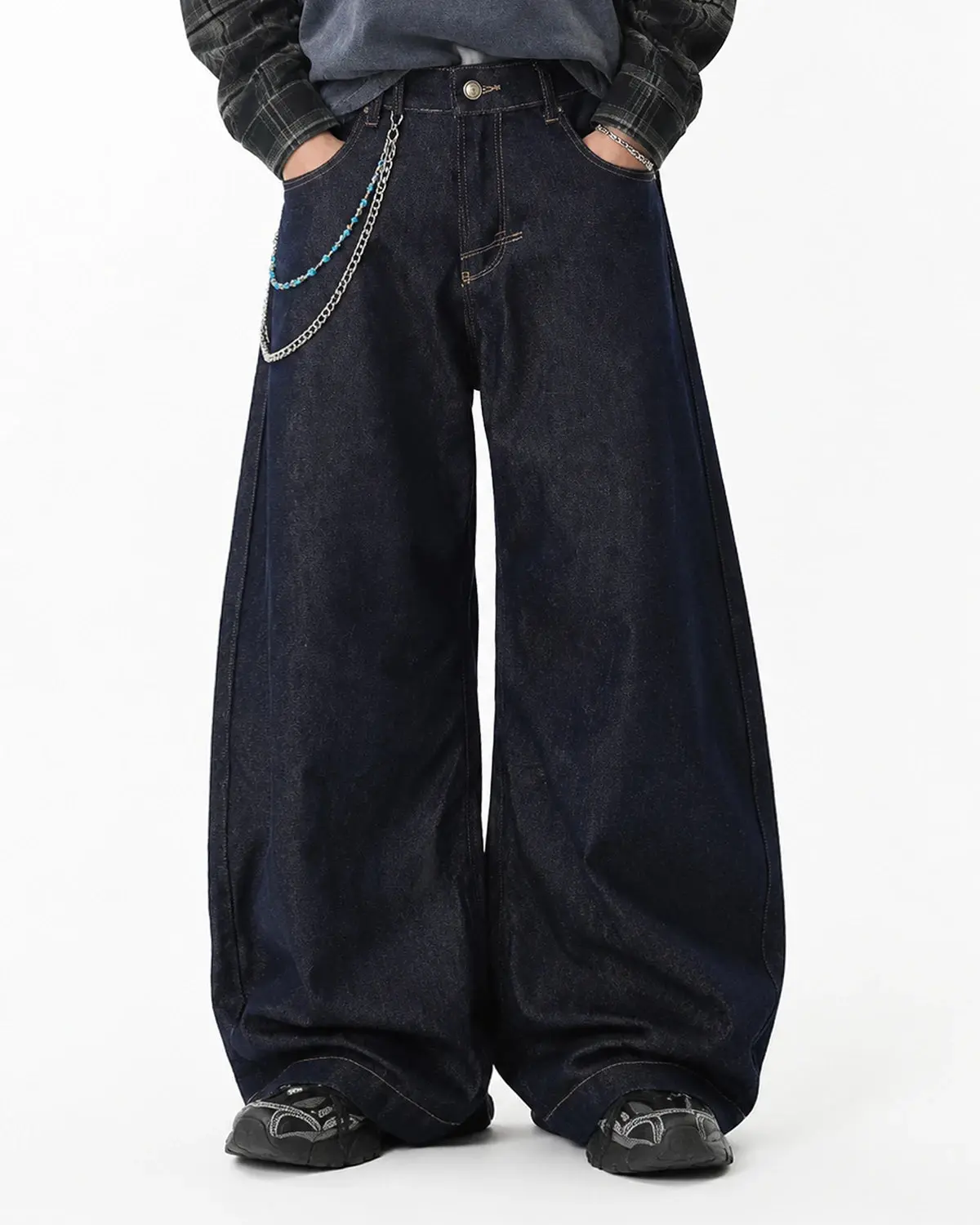 Raw Wash Barrel Jeans with Cinch Back | Inflation Streetwear - Image 4
