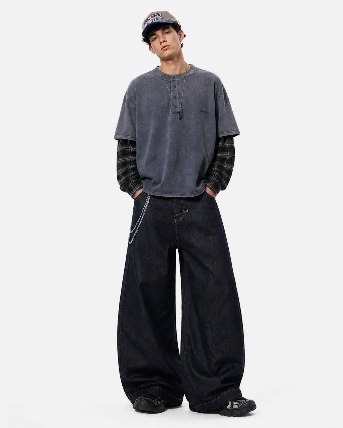 Raw Wash Barrel Jeans with Cinch Back | Inflation Streetwear - Image 5