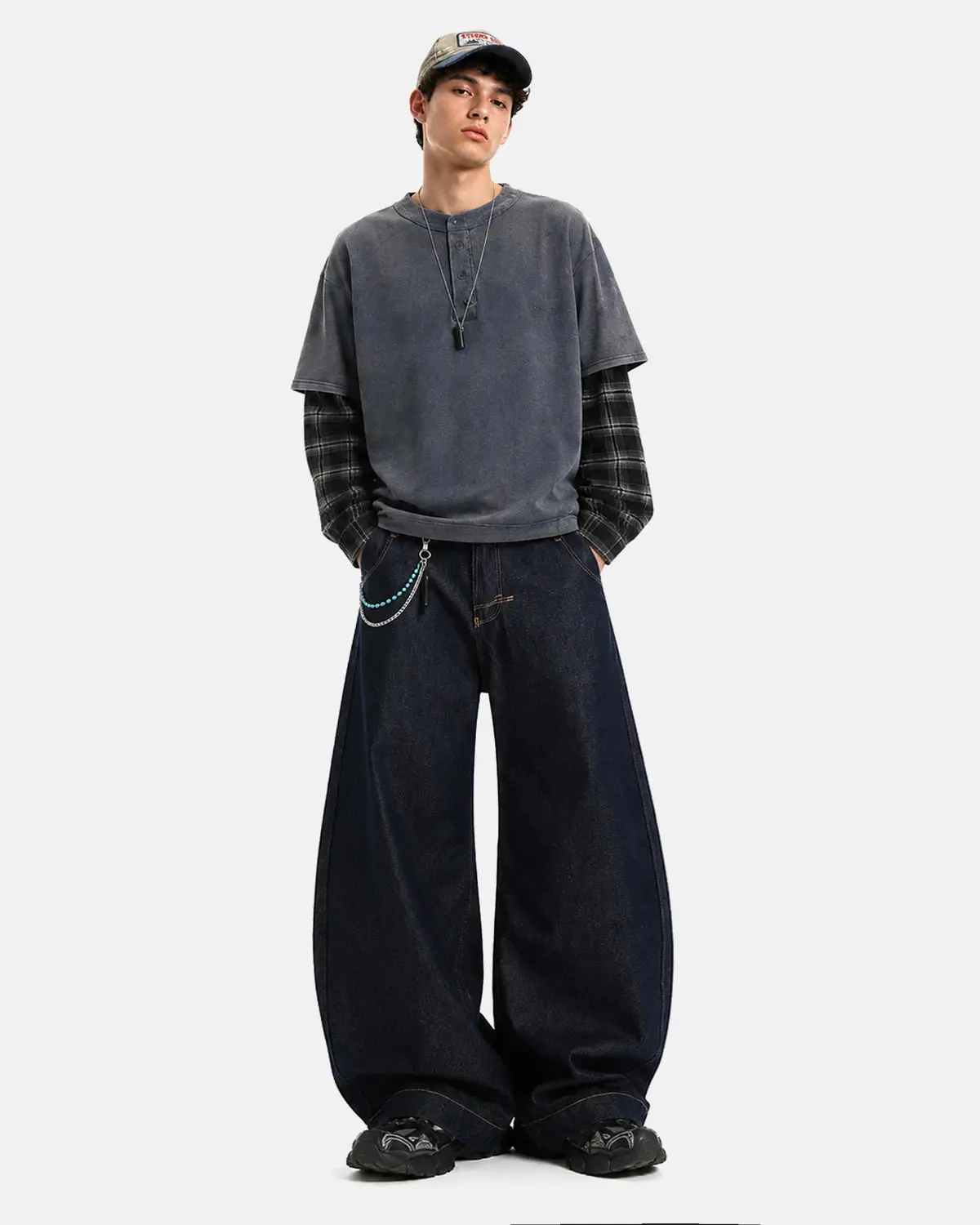 Raw Wash Barrel Jeans with Cinch Back | Inflation Streetwear - Image 6