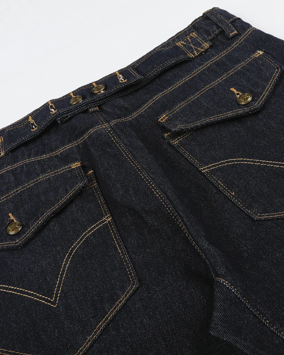 Raw Wash Barrel Jeans with Cinch Back | Inflation Streetwear - Image 8