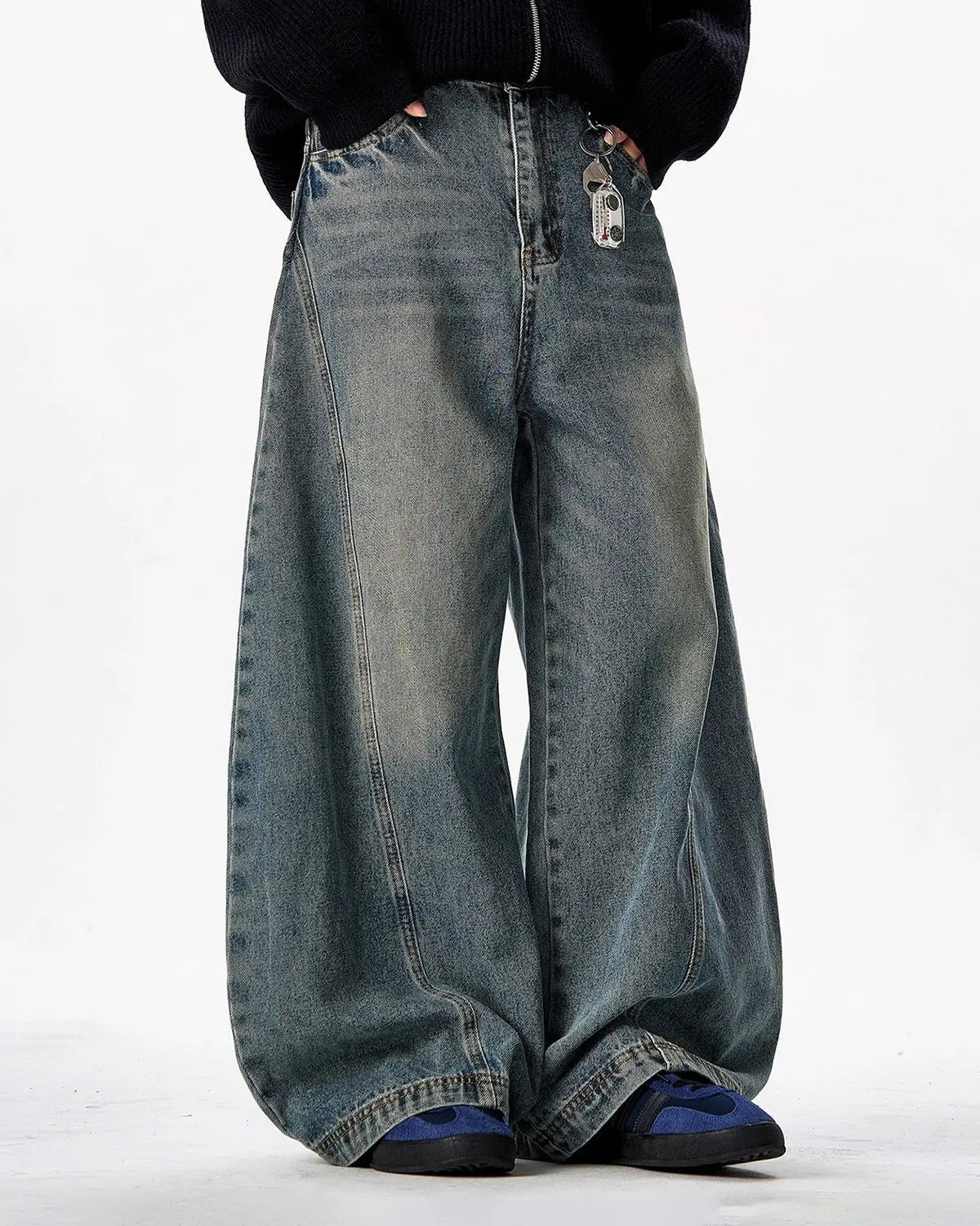 Vintage Washed Barrel Jeans | Inflation Streetwear - Image 3