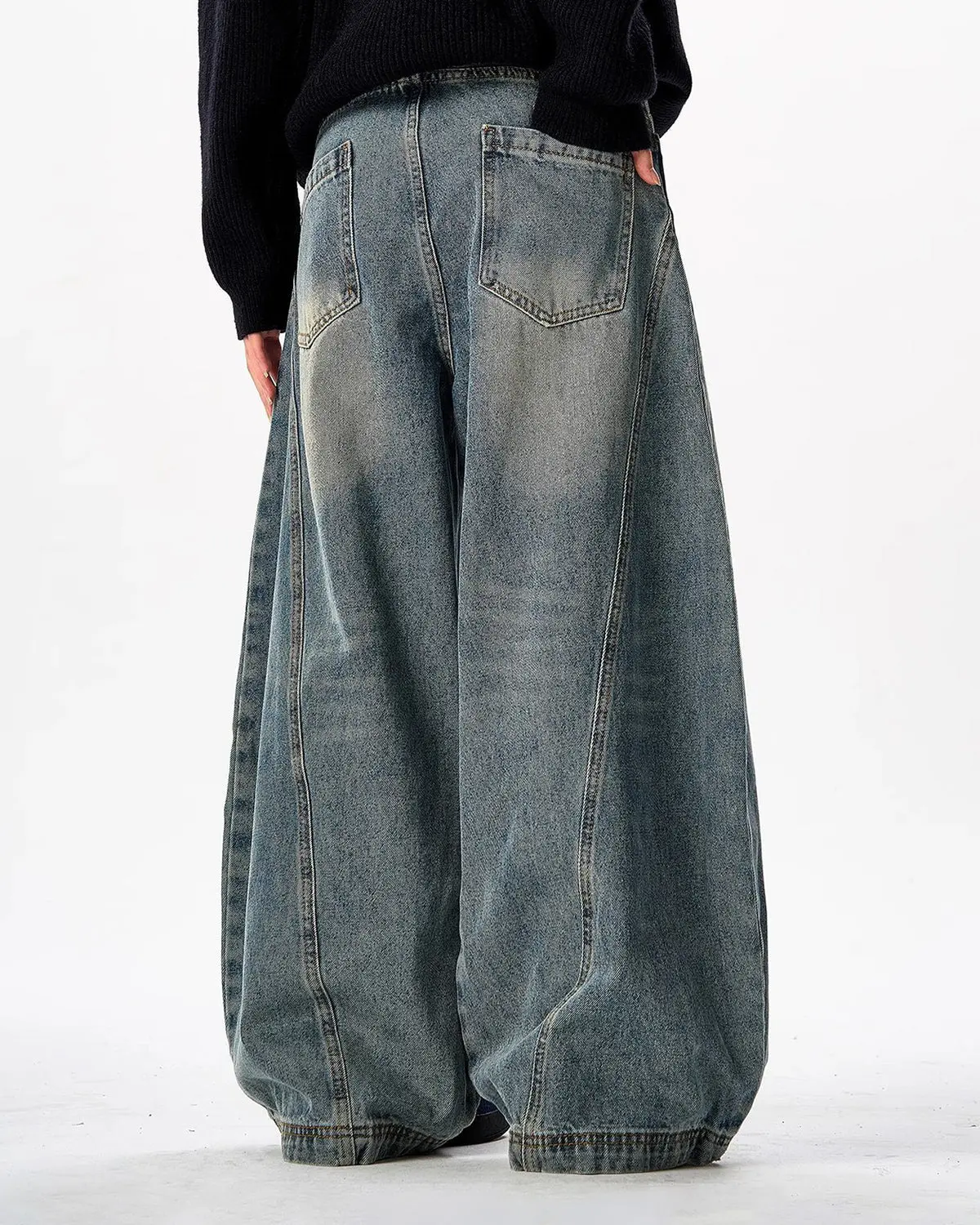 Vintage Washed Barrel Jeans | Inflation Streetwear - Image 4