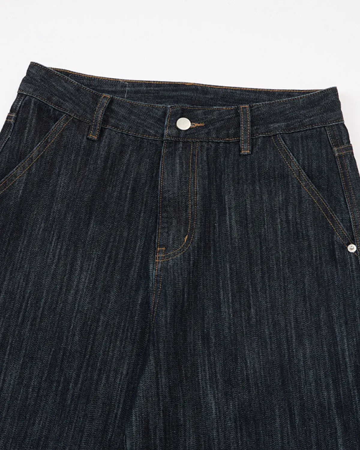 Dark Indigo Wide Bootcut Jeans | Inflation Streetwear - Image 3