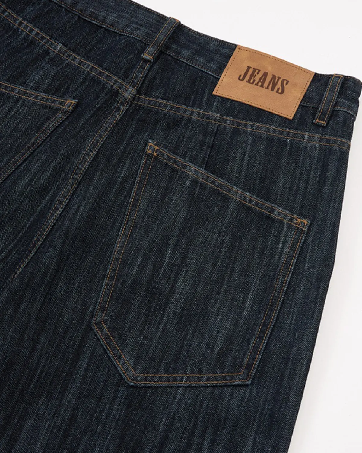 Dark Indigo Wide Bootcut Jeans | Inflation Streetwear - Image 6